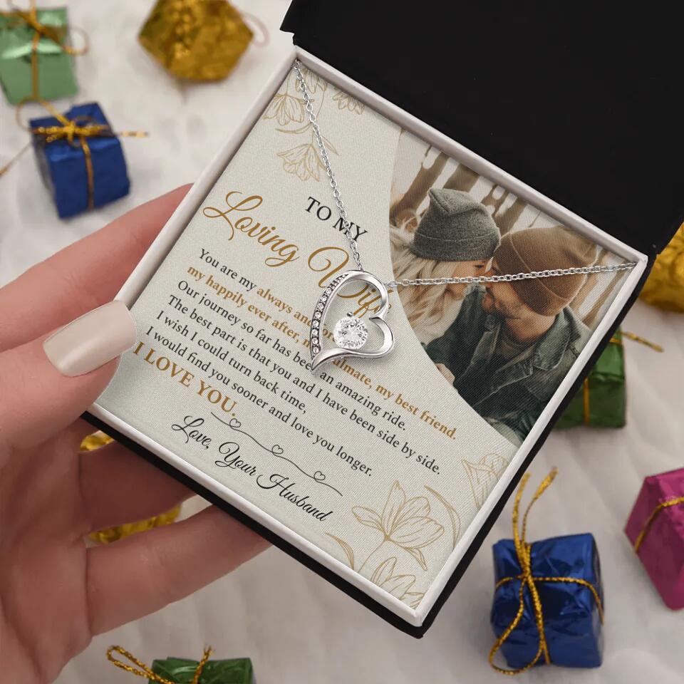 Personalized Valentine Gifts - To My Loving Wife Love Quotes For Her Custom Necklace Valentine Gift For Wife - Image 16