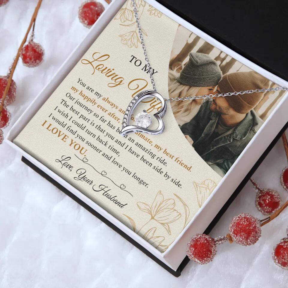 Personalized Valentine Gifts - To My Loving Wife Love Quotes For Her Custom Necklace Valentine Gift For Wife - Image 17