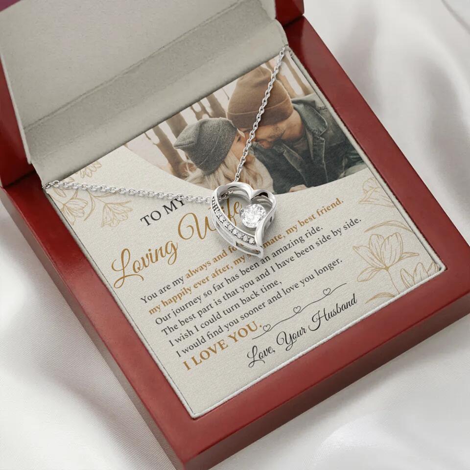 Personalized Valentine Gifts - To My Loving Wife Love Quotes For Her Custom Necklace Valentine Gift For Wife - Image 27