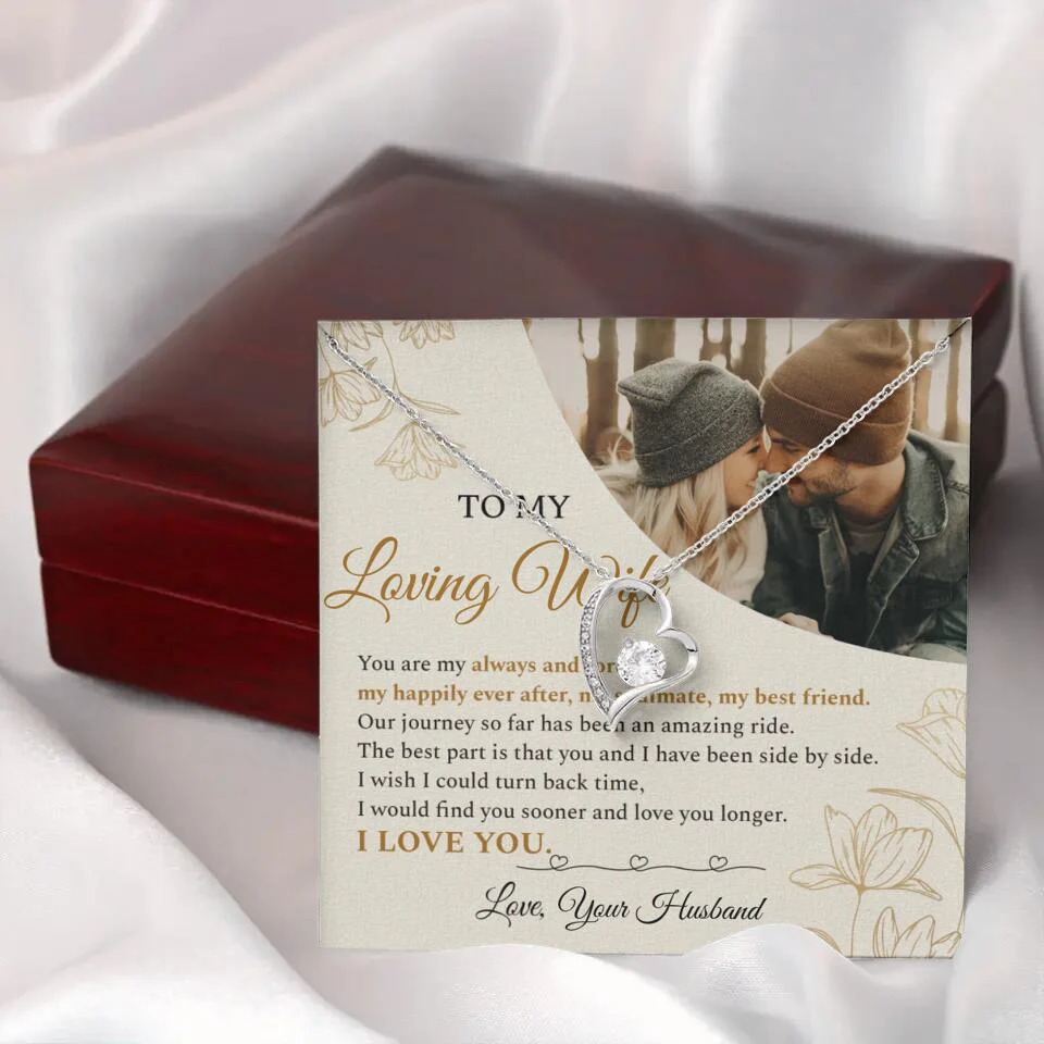 Personalized Valentine Gifts - To My Loving Wife Love Quotes For Her Custom Necklace Valentine Gift For Wife - Image 28