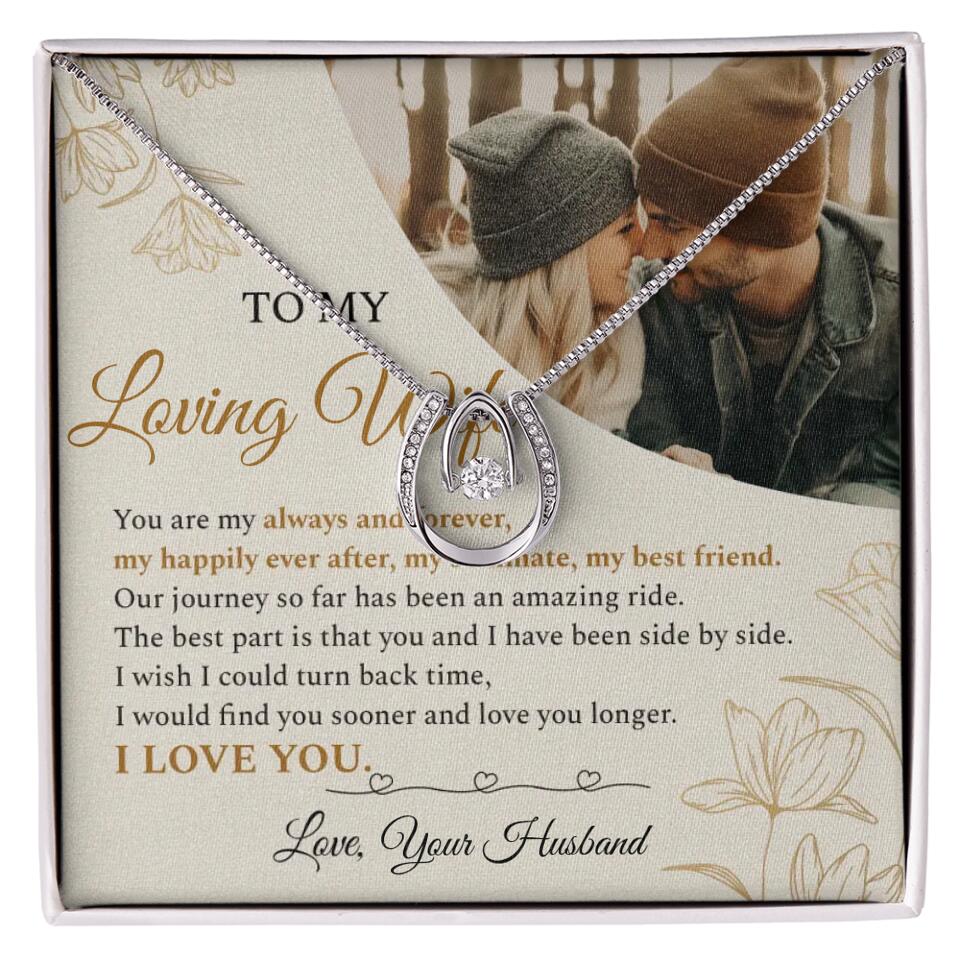 Personalized Valentine Gifts - To My Loving Wife Love Quotes For Her Custom Necklace Valentine Gift For Wife - Image 32