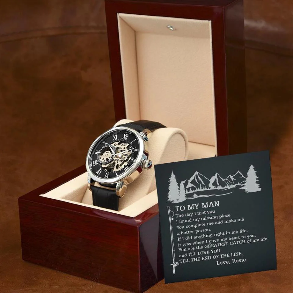 To My Man the Day I Met You From Love Personalized Watch - Image 3