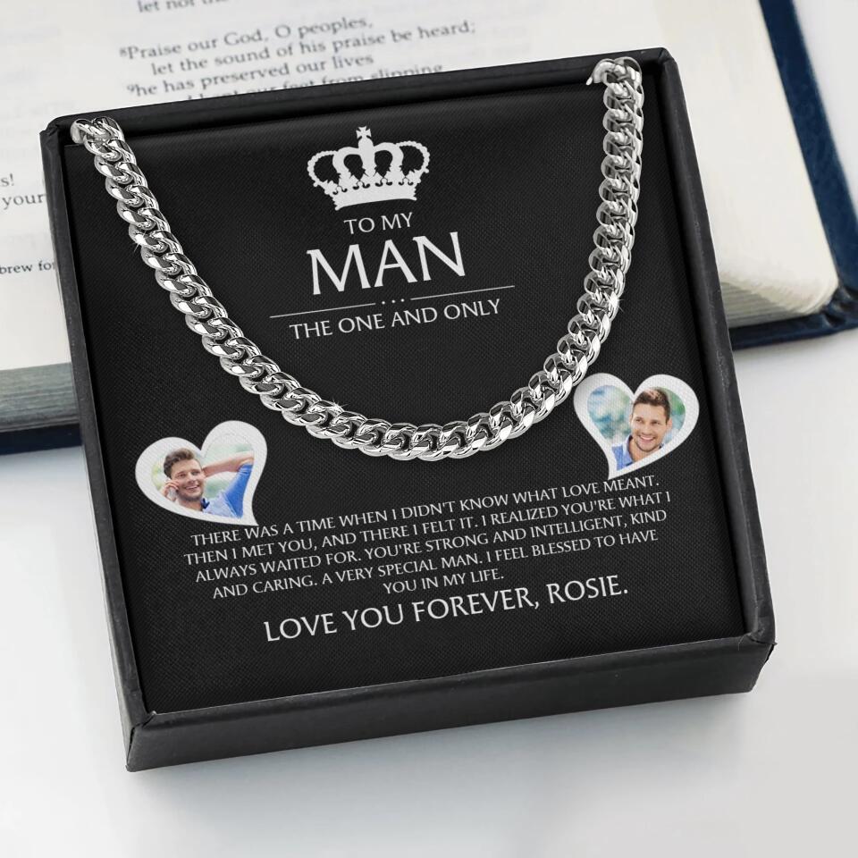 To My Man The One and The Only Personalized Cuban Chain - Image 5
