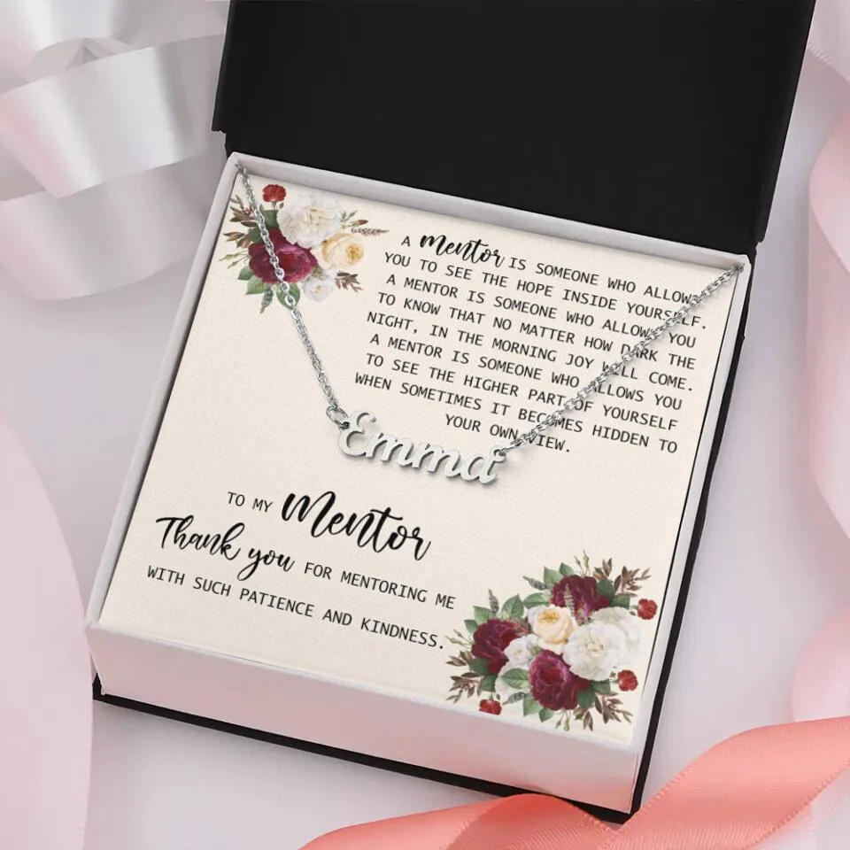 To My Mentor Thank You for Mentoring Me - Personalized Necklace - Image 3