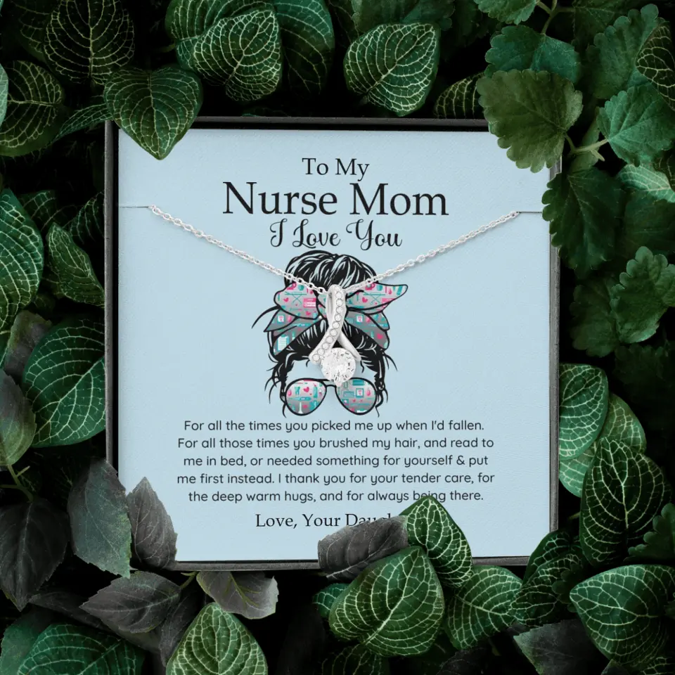To My Nurse Mom I Love You Personalized Necklace - Image 35