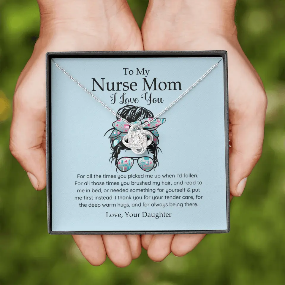 To My Nurse Mom I Love You Personalized Necklace - Image 4