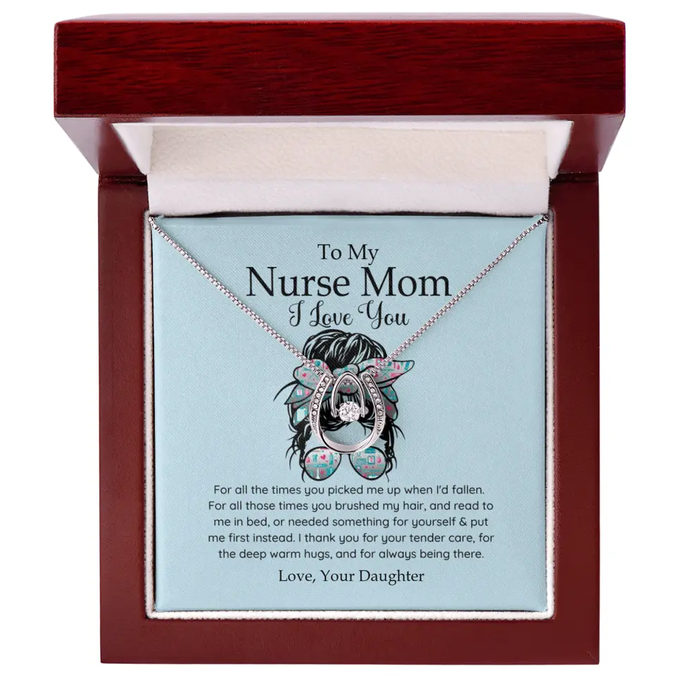 To My Nurse Mom I Love You Personalized Necklace - Image 59