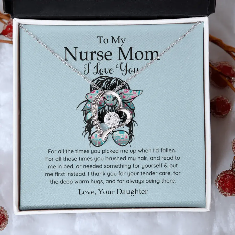 To My Nurse Mom I Love You Personalized Necklace - Image 68