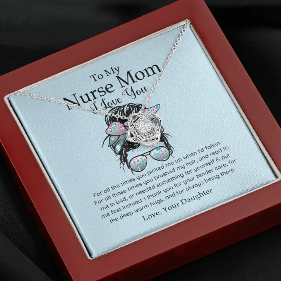 To My Nurse Mom I Love You Personalized Necklace - Image 7