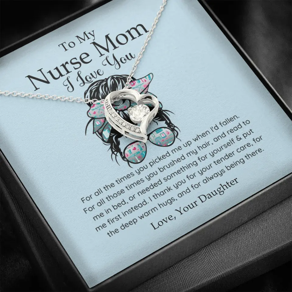 To My Nurse Mom I Love You Personalized Necklace - Image 74
