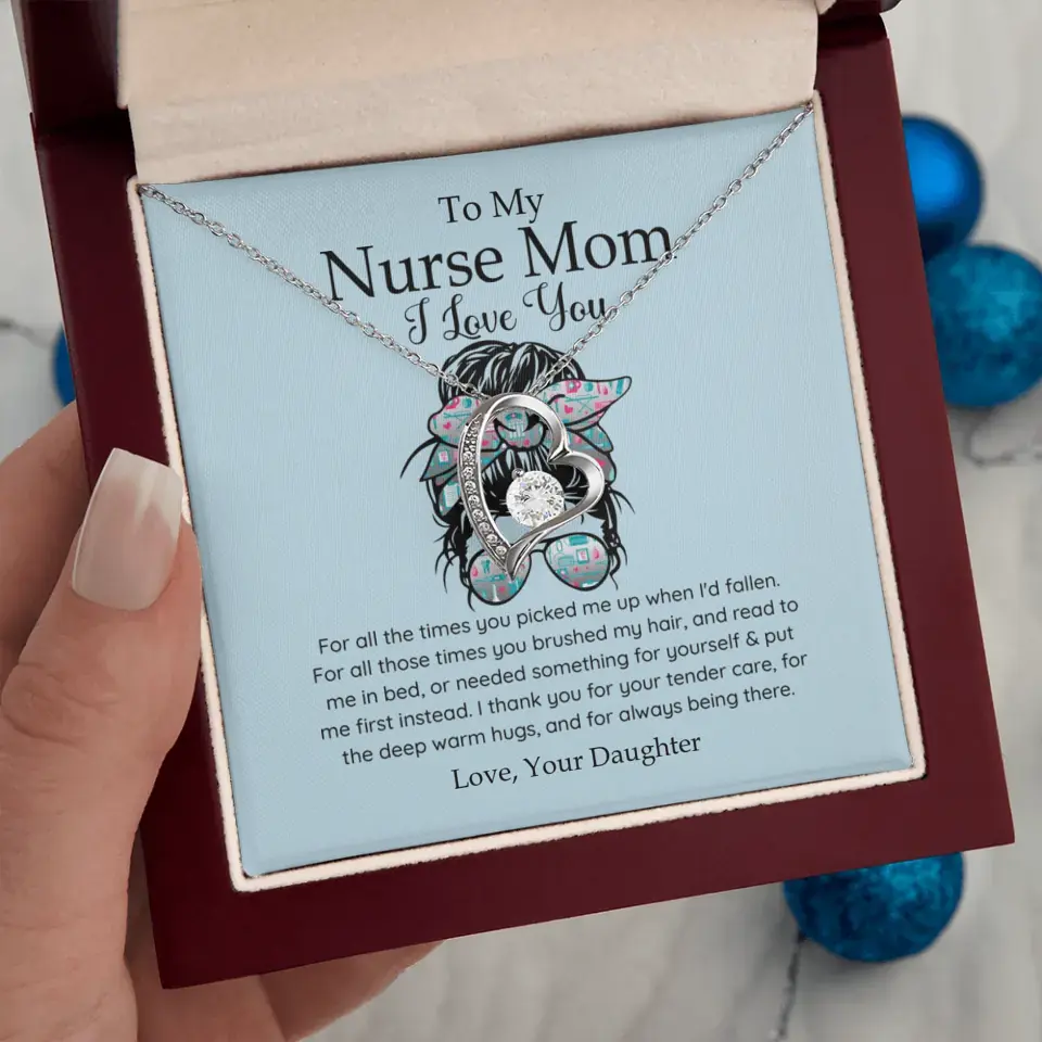 To My Nurse Mom I Love You Personalized Necklace - Image 77