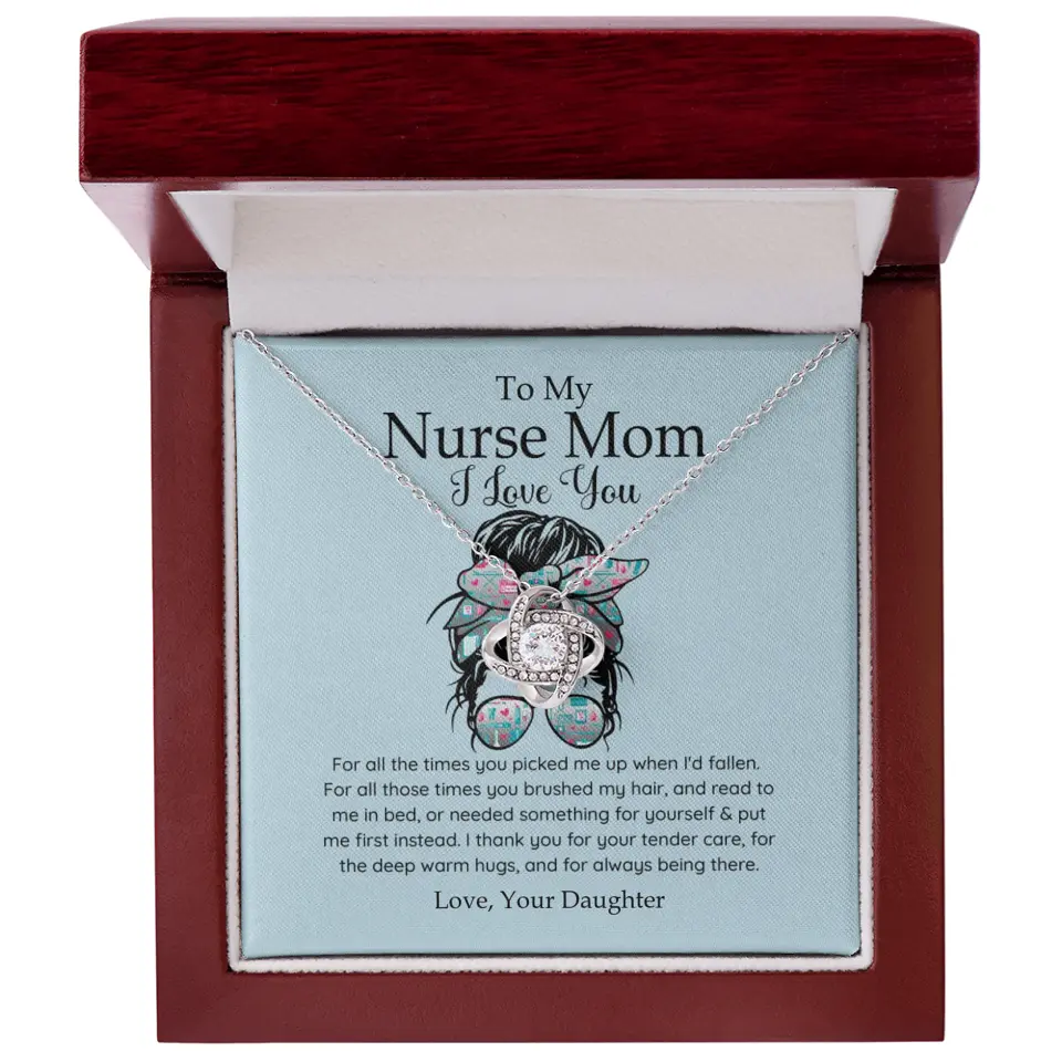 To My Nurse Mom I Love You Personalized Necklace - Image 8