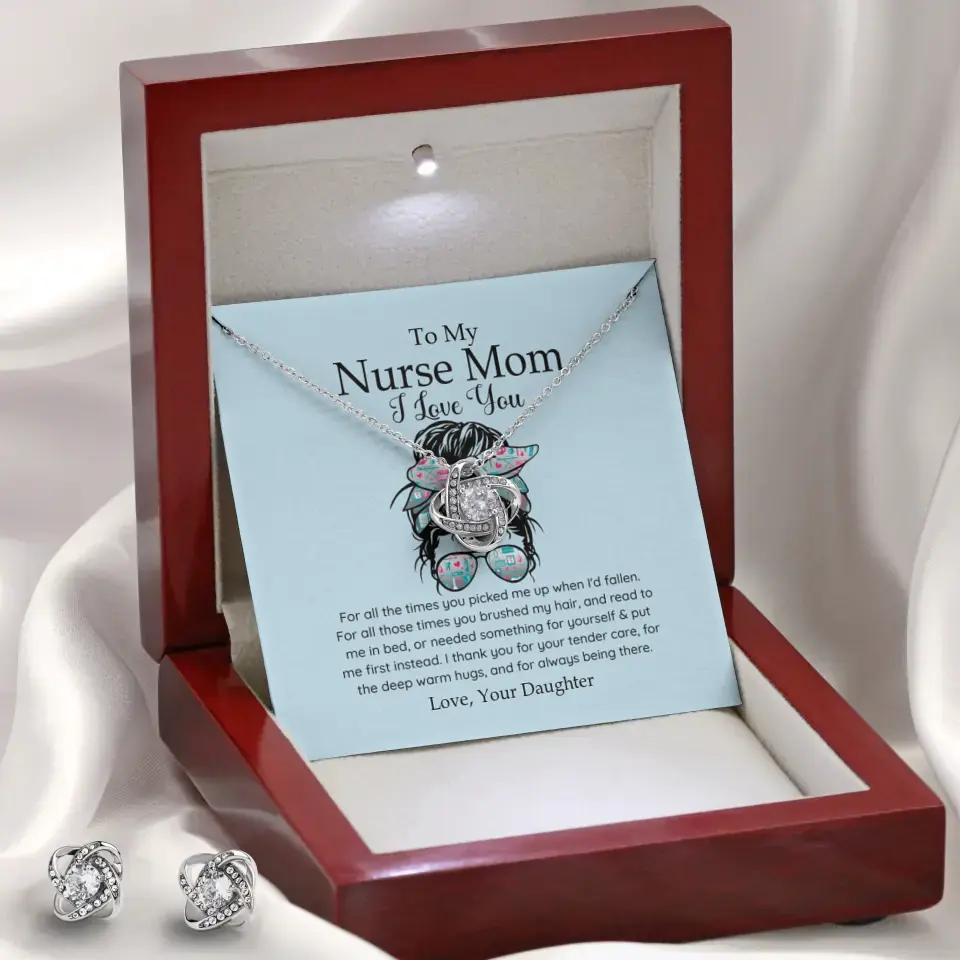 To My Nurse Mom I Love You Personalized Necklace - Image 9