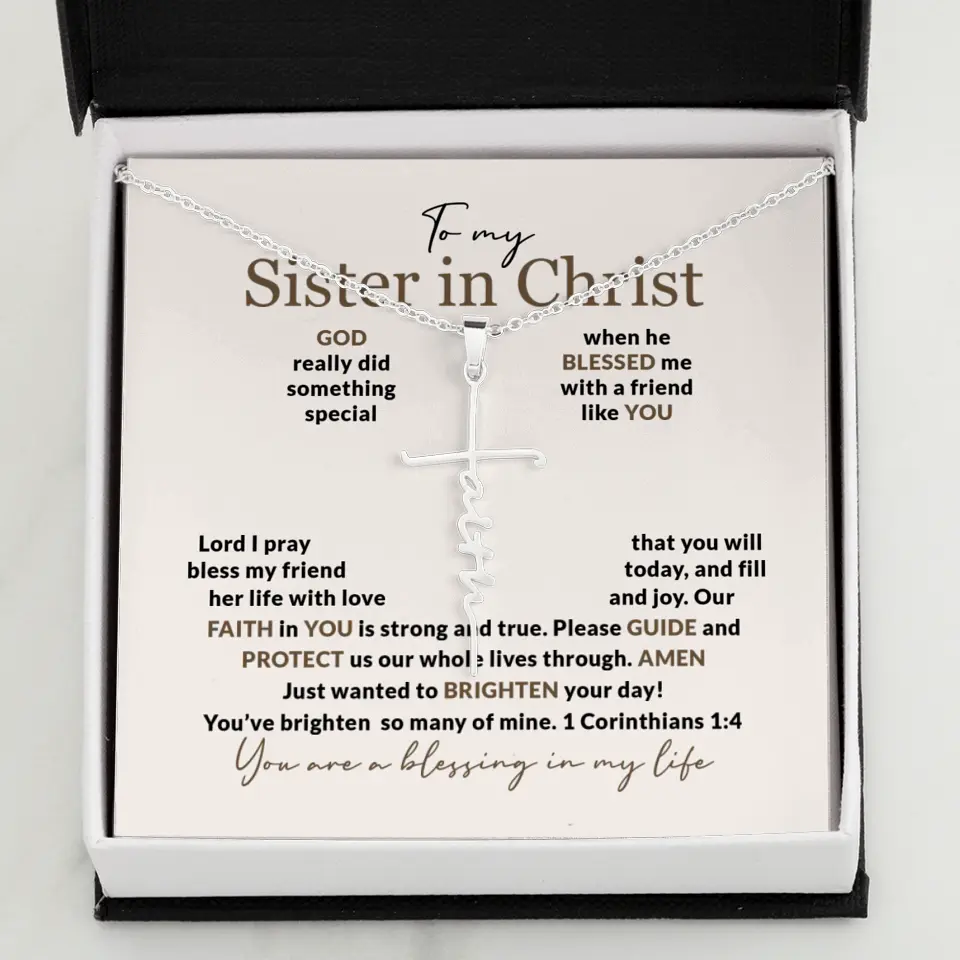 To My Sister In Christ Personalized Silver Jewellery - Image 2
