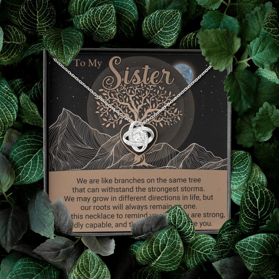 To My Sister/Sister-in-law We Are Like Branches On The Same Tree - Personalized Necklace - Gift For Her On Anniversaries - Image 2