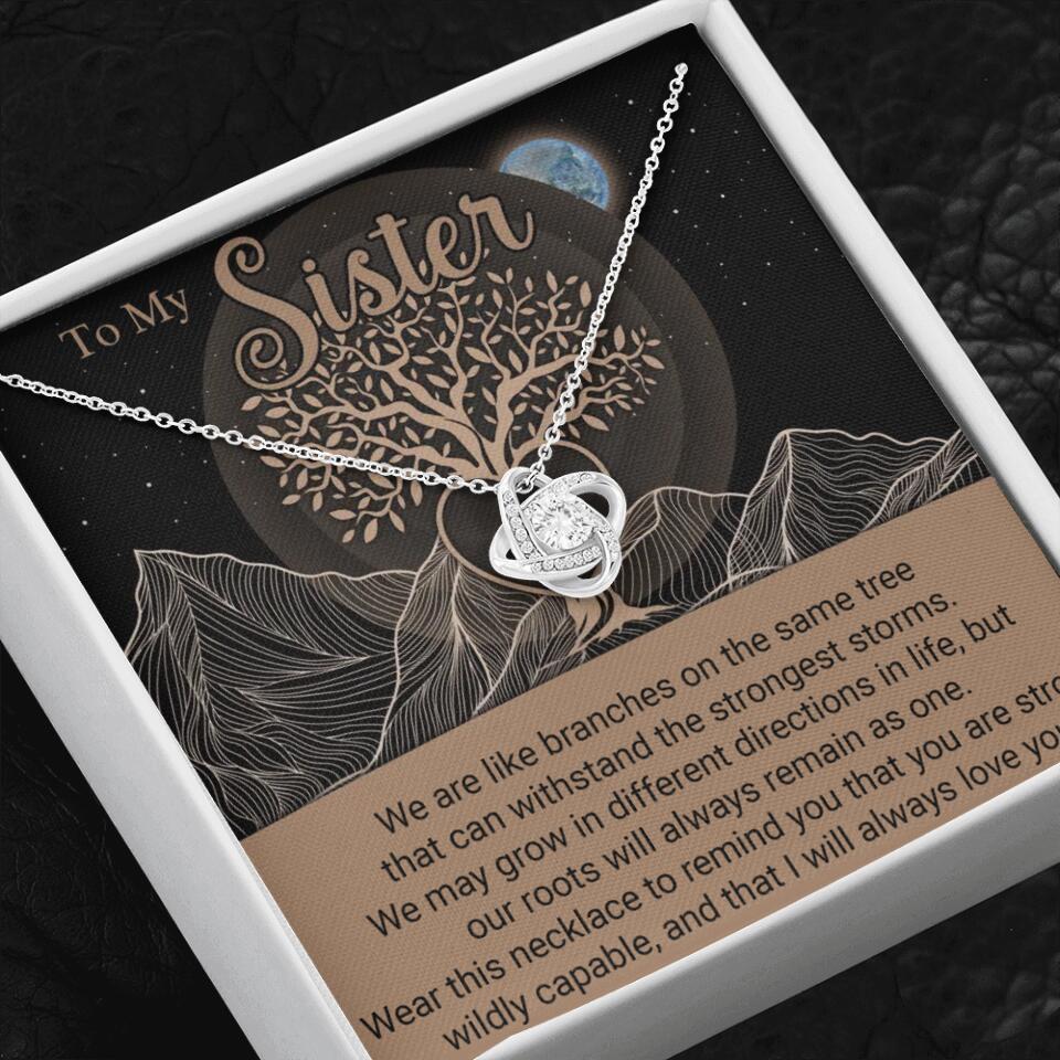 To My Sister/Sister-in-law We Are Like Branches On The Same Tree - Personalized Necklace - Gift For Her On Anniversaries - Image 3