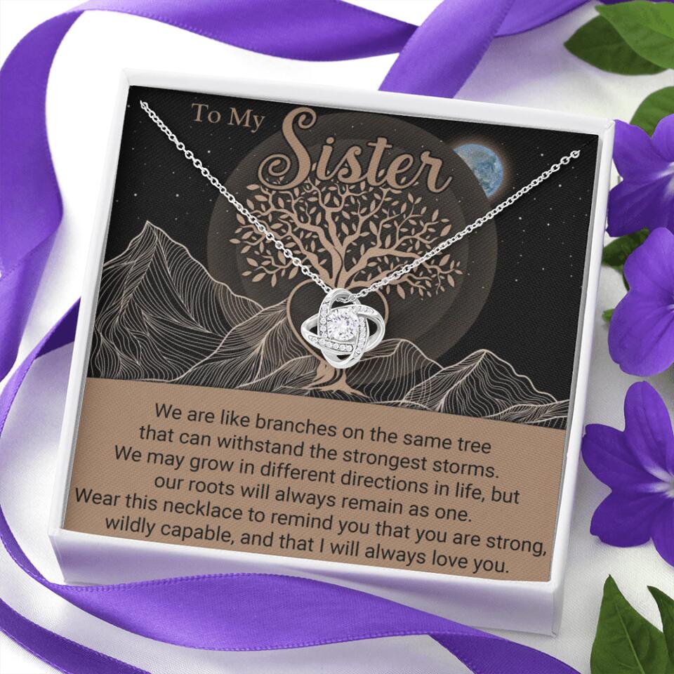 To My Sister/Sister-in-law We Are Like Branches On The Same Tree - Personalized Necklace - Gift For Her On Anniversaries - Image 4