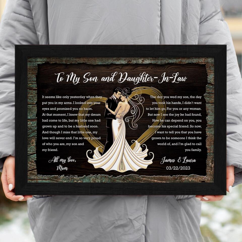 To My Son And Daughter In Law - Custom Canvas Poster - Wedding Gift For Bride And Groom - Image 12