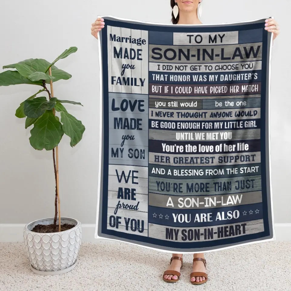 To My Son-in-law Marriage Made You Family - Fleece Blanket - Gift For Son-in-law | 307IHPLNBL828 - Image 6