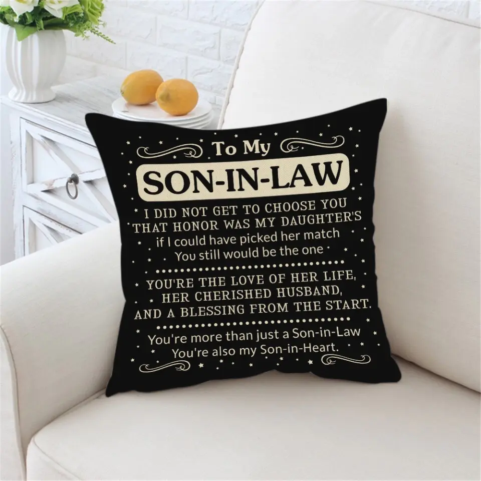 To My Son In Law You're Also My Son In Heart Custom Pillow Christmas Gift - Image 4
