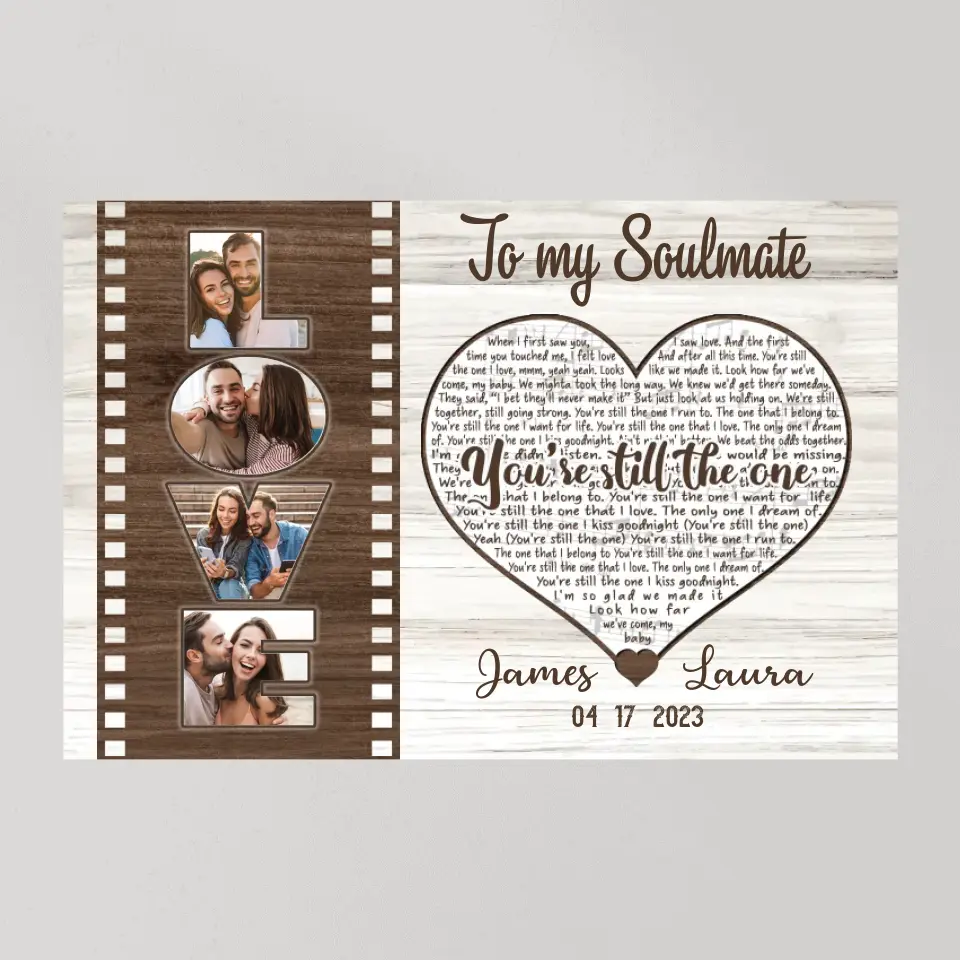 To My Soulmate You're The One - Custom Canvas Poster - Anniversary Gift For Couples - Image 11