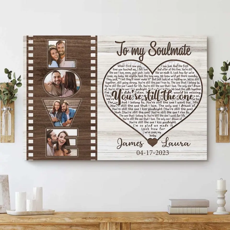 To My Soulmate You're The One - Custom Canvas Poster - Anniversary Gift For Couples - Image 5