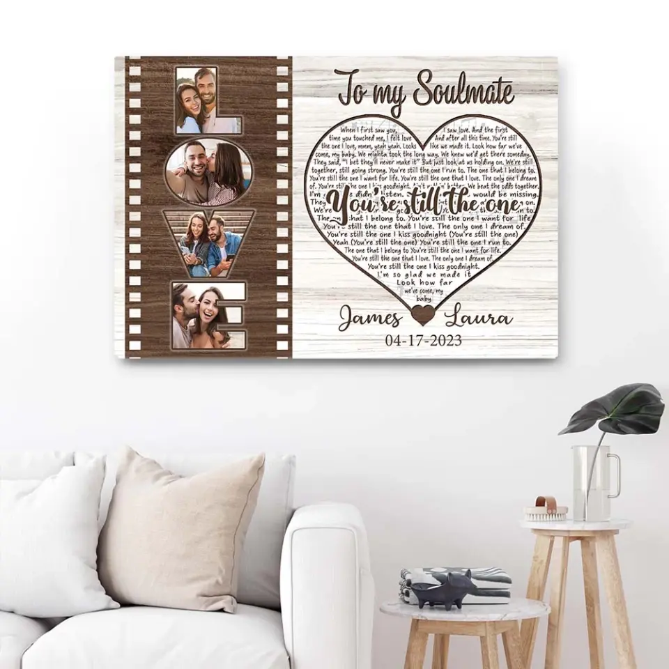 To My Soulmate You're The One - Custom Canvas Poster - Anniversary Gift For Couples - Image 7