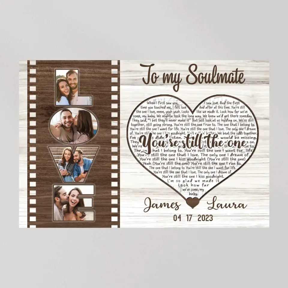 To My Soulmate You're The One - Custom Canvas Poster - Anniversary Gift For Couples - Image 9