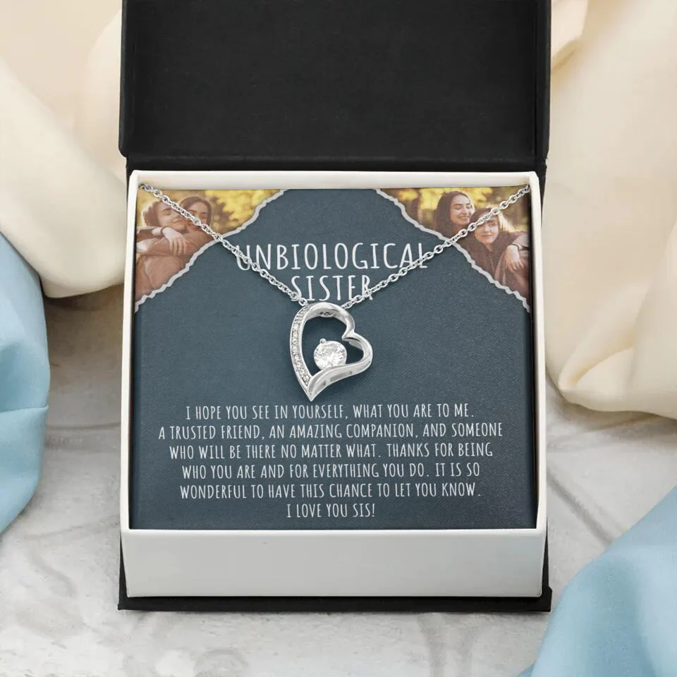 To My Unbiological Sister, I Hope You See In Yourself - Personalized Necklace - Gift For Sister or Friend - Image 18