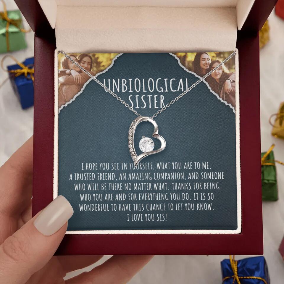 To My Unbiological Sister, I Hope You See In Yourself - Personalized Necklace - Gift For Sister or Friend - Image 23