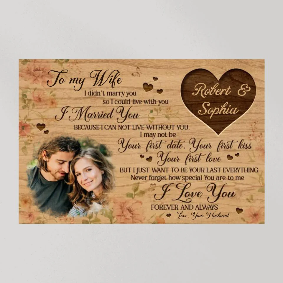 Personalized Valentine Gifts - To My Wife I Love You Forever And Always Custom Canvas Poster Anniversary Gift For Wife - Image 10