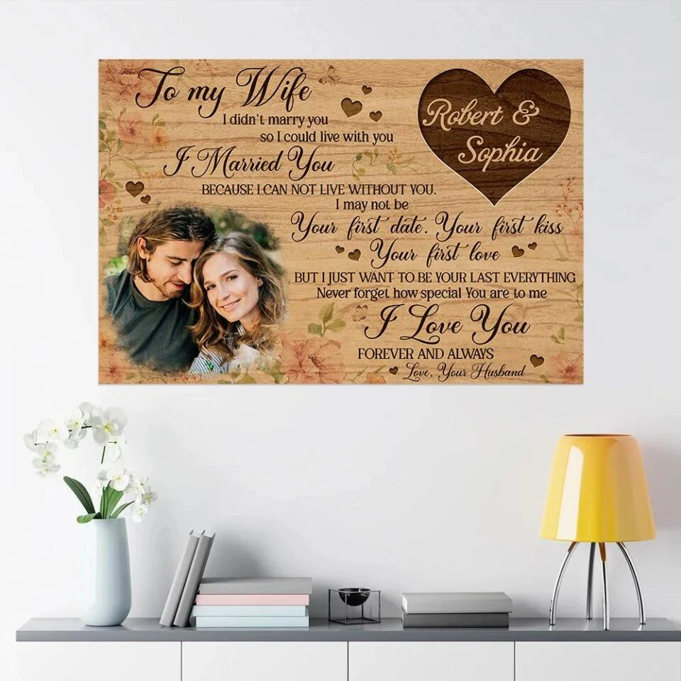 Personalized Valentine Gifts - To My Wife I Love You Forever And Always Custom Canvas Poster Anniversary Gift For Wife - Image 11