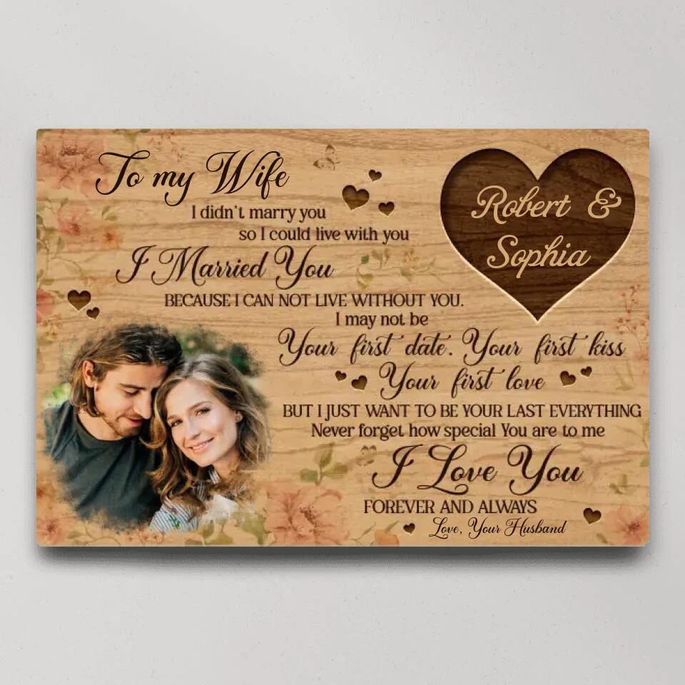 Personalized Valentine Gifts - To My Wife I Love You Forever And Always Custom Canvas Poster Anniversary Gift For Wife - Image 3