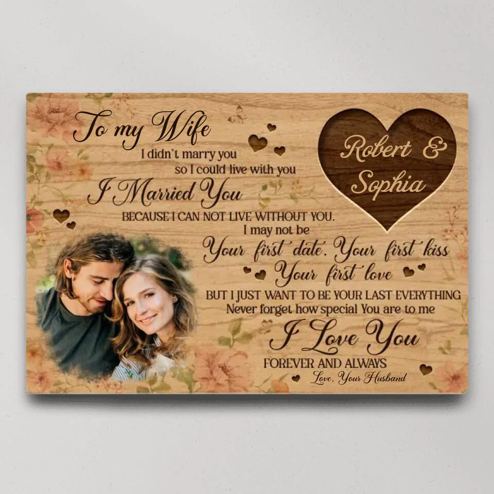 Personalized Valentine Gifts - To My Wife I Love You Forever And Always Custom Canvas Poster Anniversary Gift For Wife - Image 4