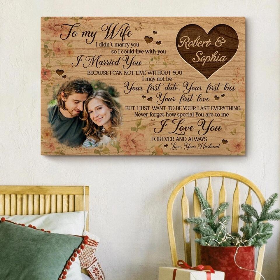 Personalized Valentine Gifts - To My Wife I Love You Forever And Always Custom Canvas Poster Anniversary Gift For Wife - Image 7
