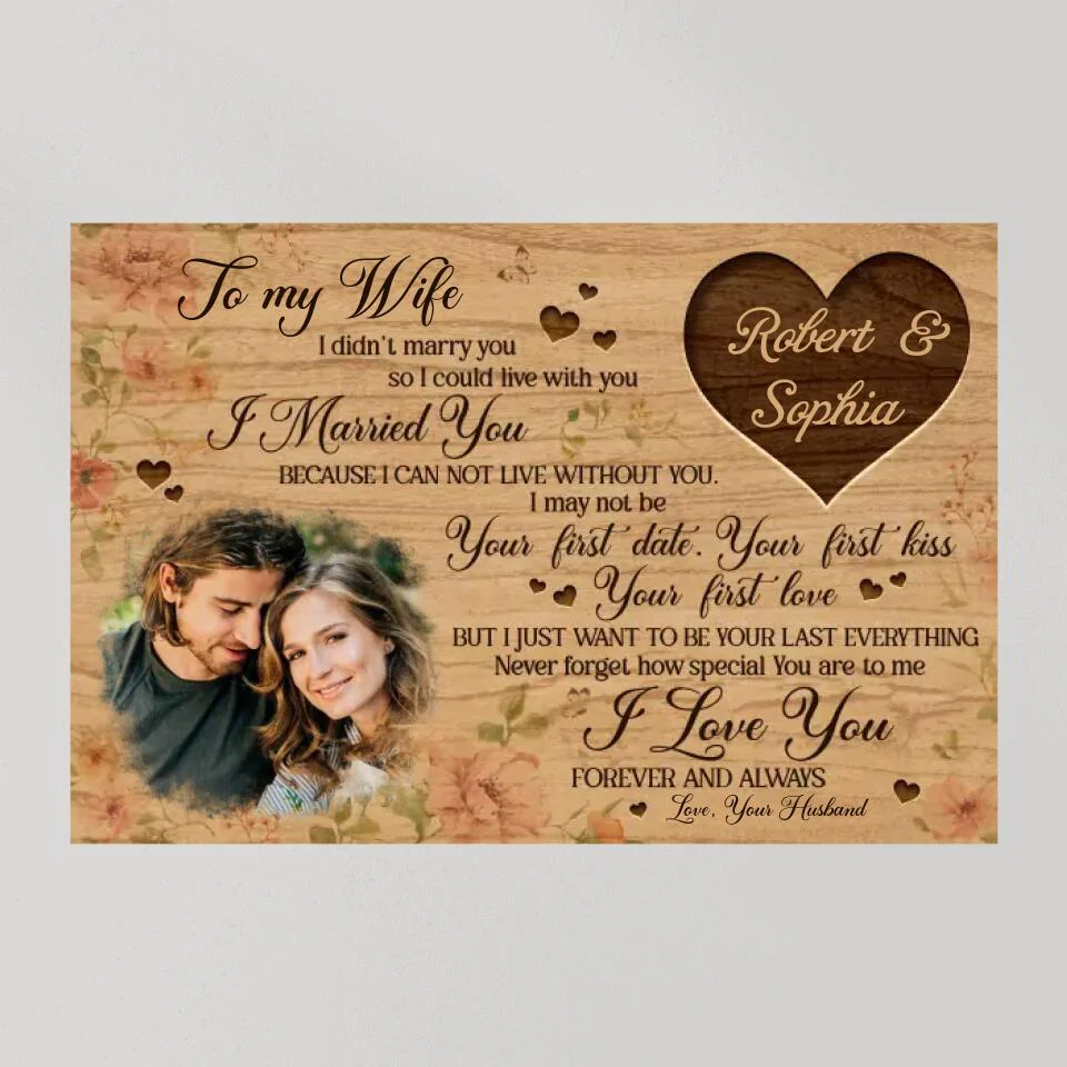 Personalized Valentine Gifts - To My Wife I Love You Forever And Always Custom Canvas Poster Anniversary Gift For Wife - Image 8