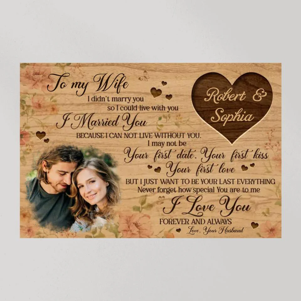Personalized Valentine Gifts - To My Wife I Love You Forever And Always Custom Canvas Poster Anniversary Gift For Wife - Image 9