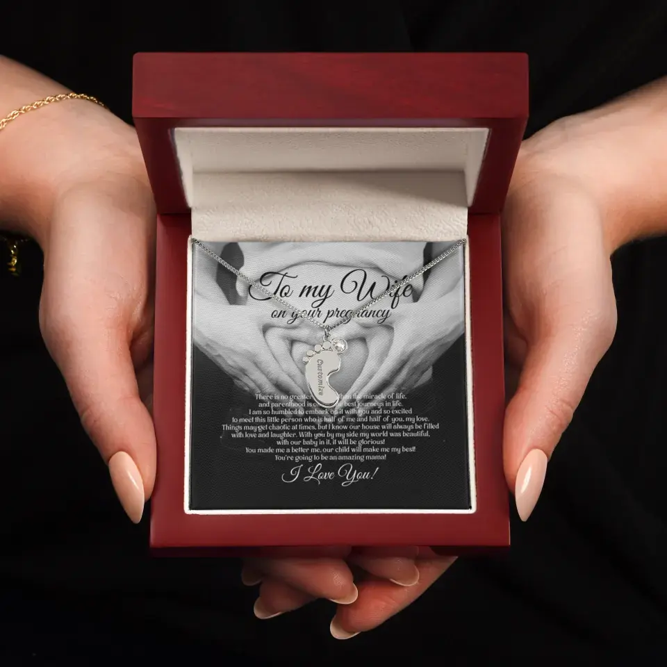 To My Wife On Your Pregnancy Personalized Necklace - Image 20