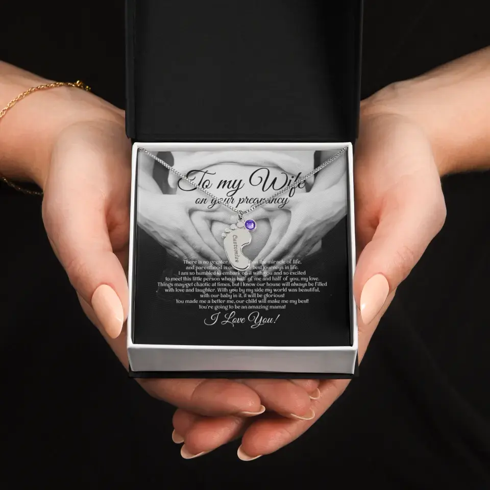 To My Wife On Your Pregnancy Personalized Necklace - Image 7