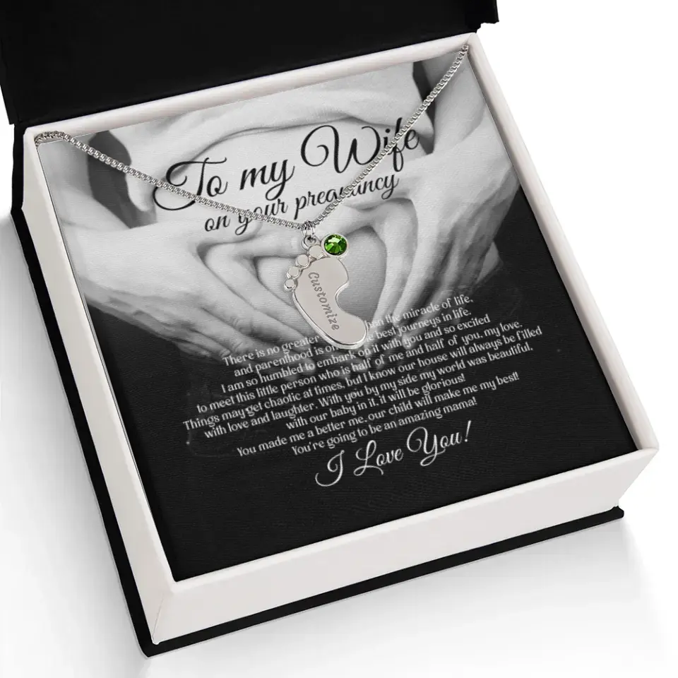 To My Wife On Your Pregnancy Personalized Necklace - Image 8