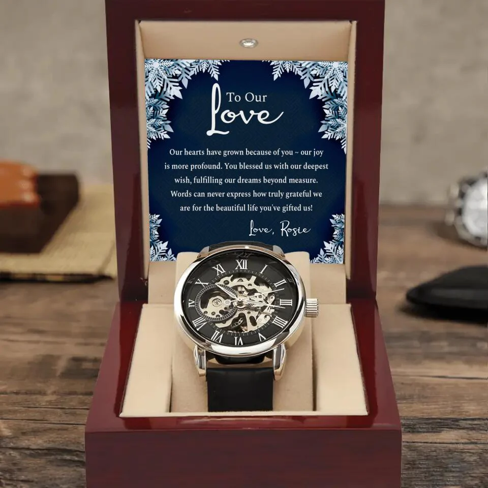 To Our Love Love Quote For Him Custom Openwork Watch Gift For Him - Image 2