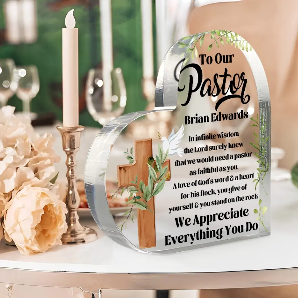 To Our Pastors We Are Appreciate Everything You Do Custom Acrylic Plaque - Image 3