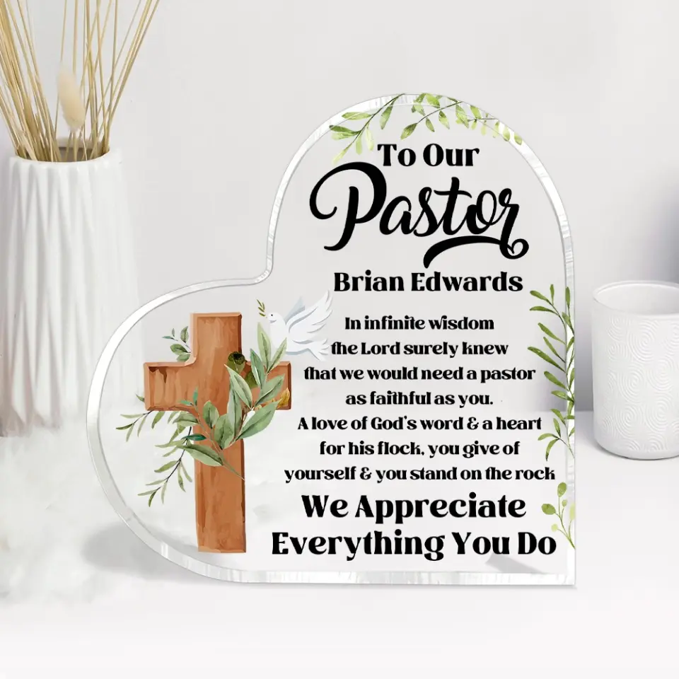 To Our Pastors We Are Appreciate Everything You Do Custom Acrylic Plaque - Image 4