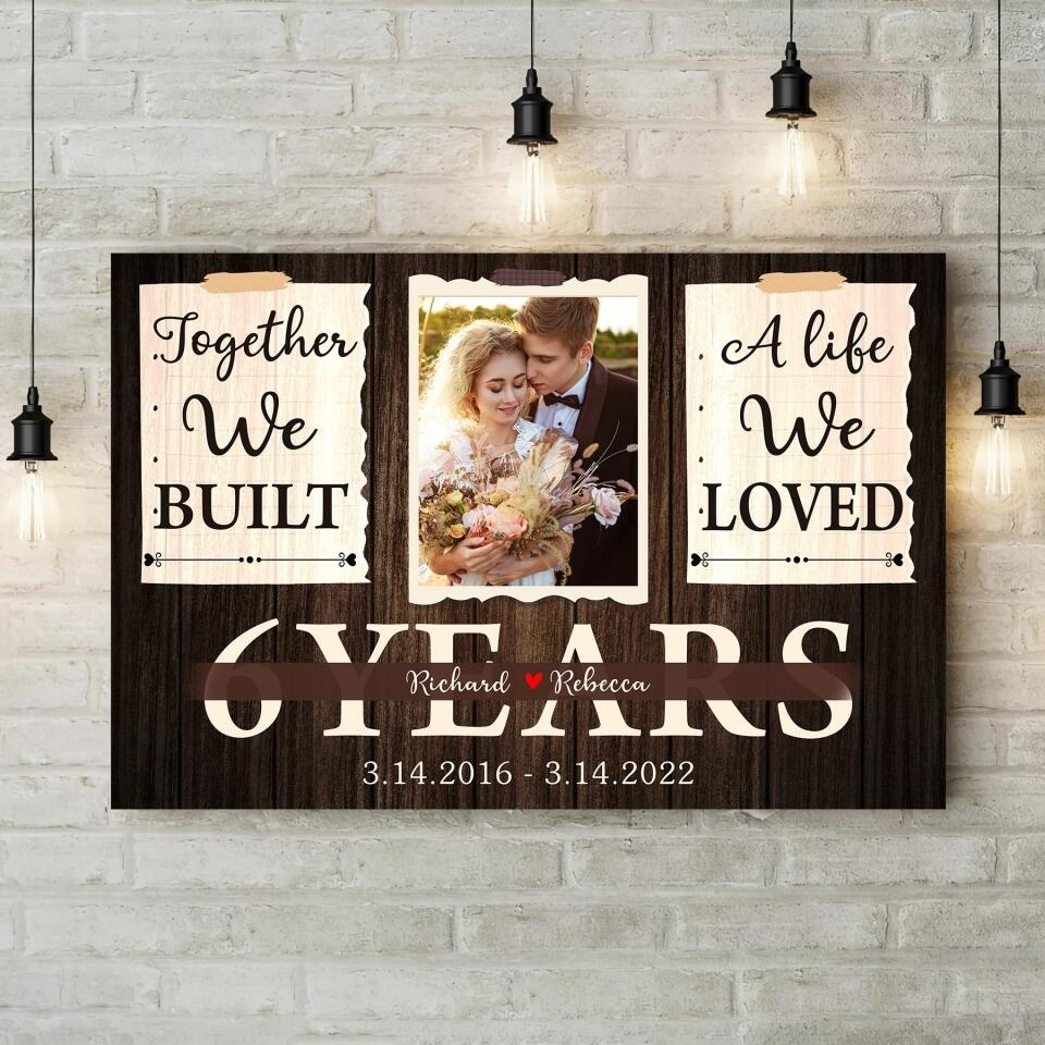 Together We Built A Life We Loved Custom Canvas Poster Anniversary Gift For Wife - Image 4