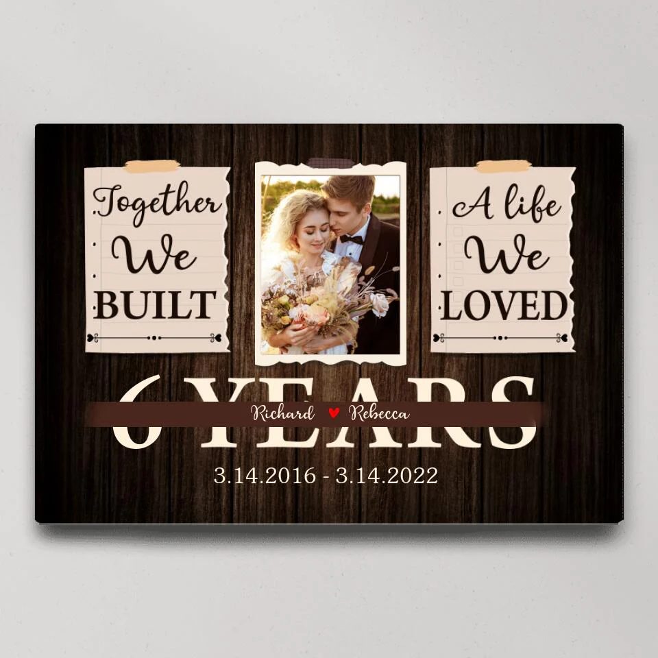 Together We Built A Life We Loved Custom Canvas Poster Anniversary Gift For Wife - Image 5