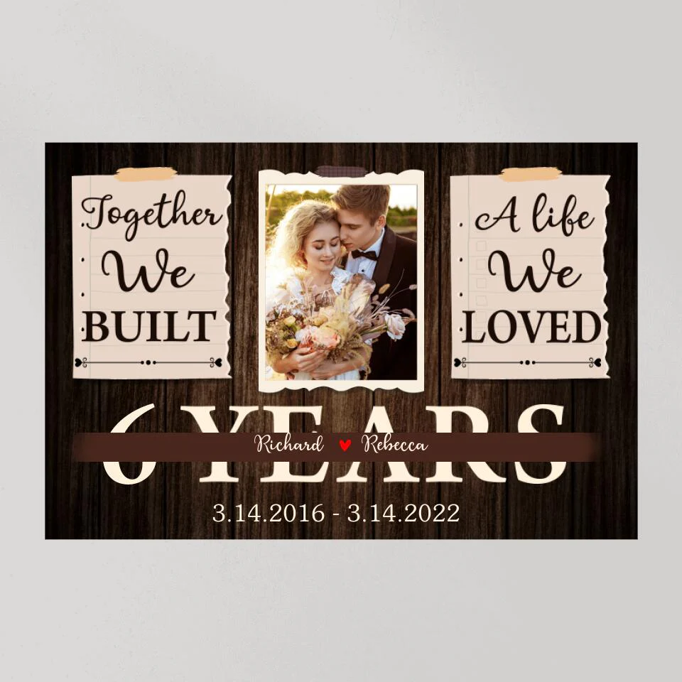 Together We Built A Life We Loved Custom Canvas Poster Anniversary Gift For Wife - Image 7