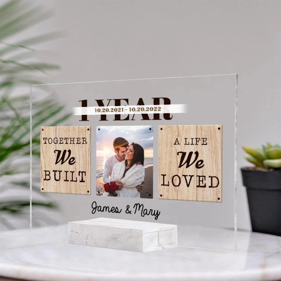 Together We Built A Life We Loved Personalized Acrylic Plaque - Image 3