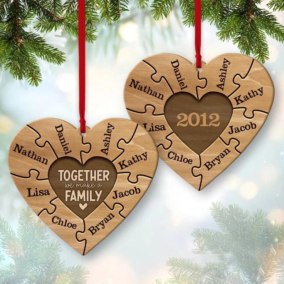 Together we make a Family - Personalized Ornament for Christmas Tree - Meaningful Gift for Christmas - Image 3