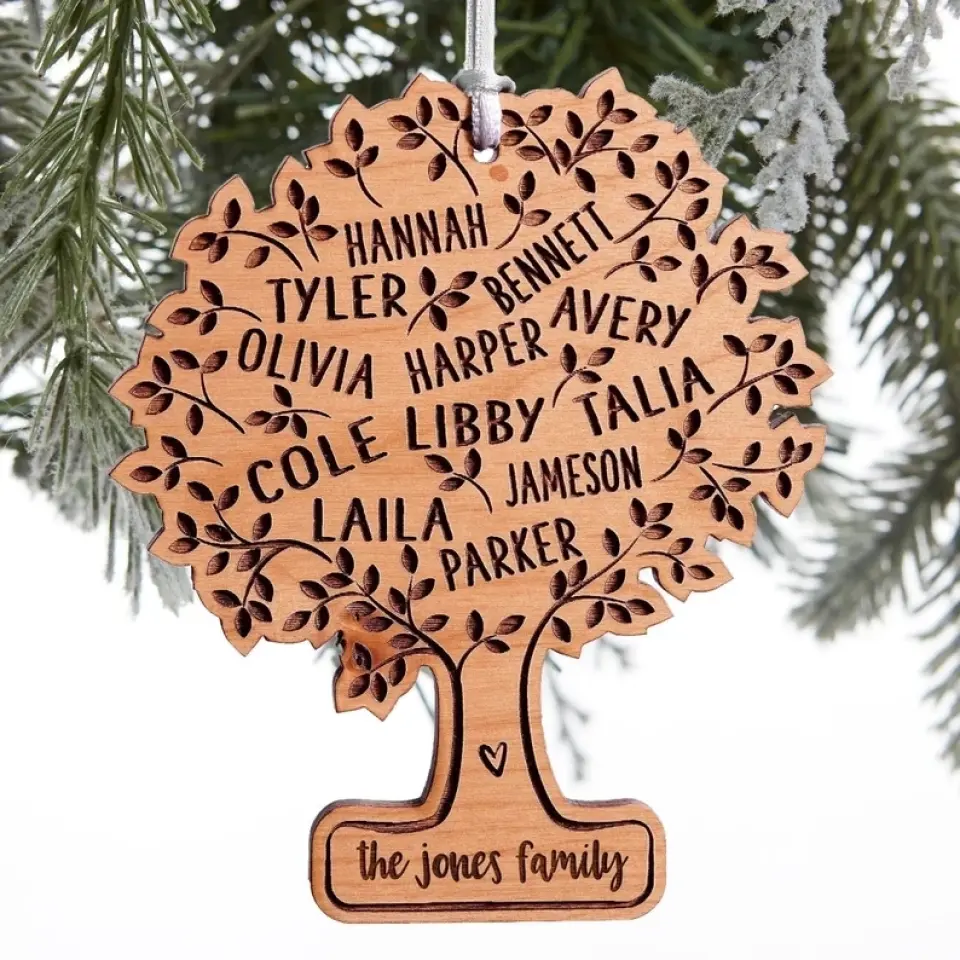 Tree Of Life, Personalized Wood Ornament, Gifts for Christmas, Christmas Tree Decor | 311IHPNPOR1143 - Image 3