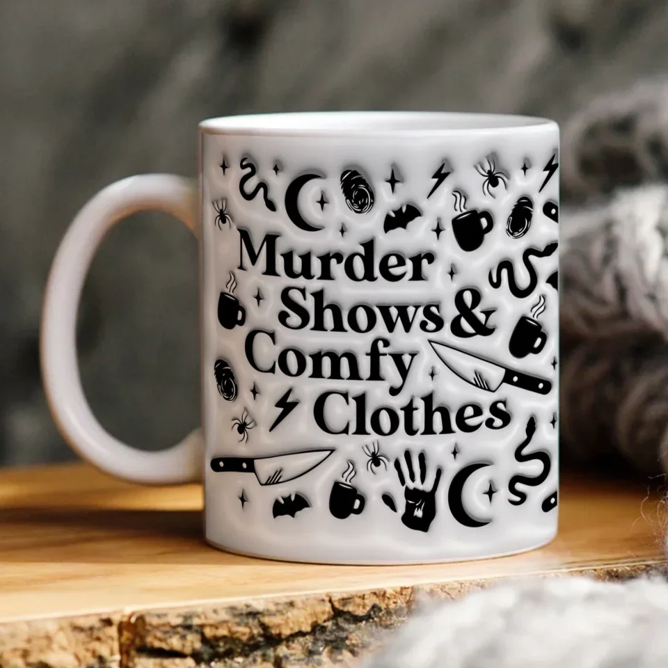 True Crime Gift - 3D Full Print Mug - Ceramic Mugs - Gift for True Crime Fan - Halloween Gifts - Image 2